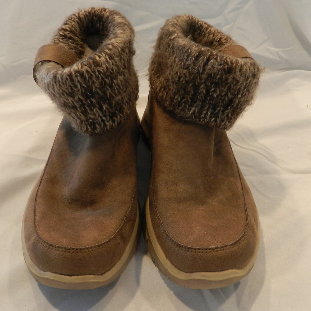 Skechers Easy Going Relaxed Fit Cool Memory Foam Suede/Knit Ankle Boots, SN49539